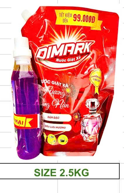 Túi giặt Dimark tím 2.2 Kg kẹp xả vải khô