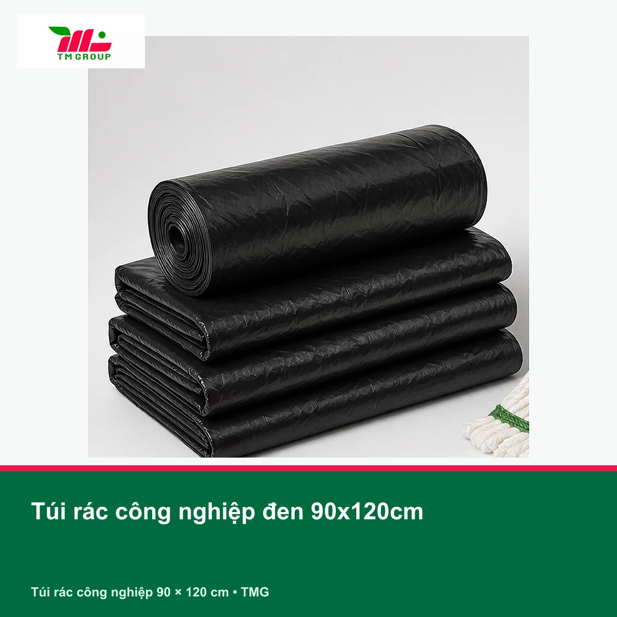 Túi rác công nghiệp đen 90x120cm